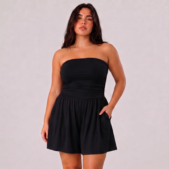NOÉLLA Strapless Flowy Romper