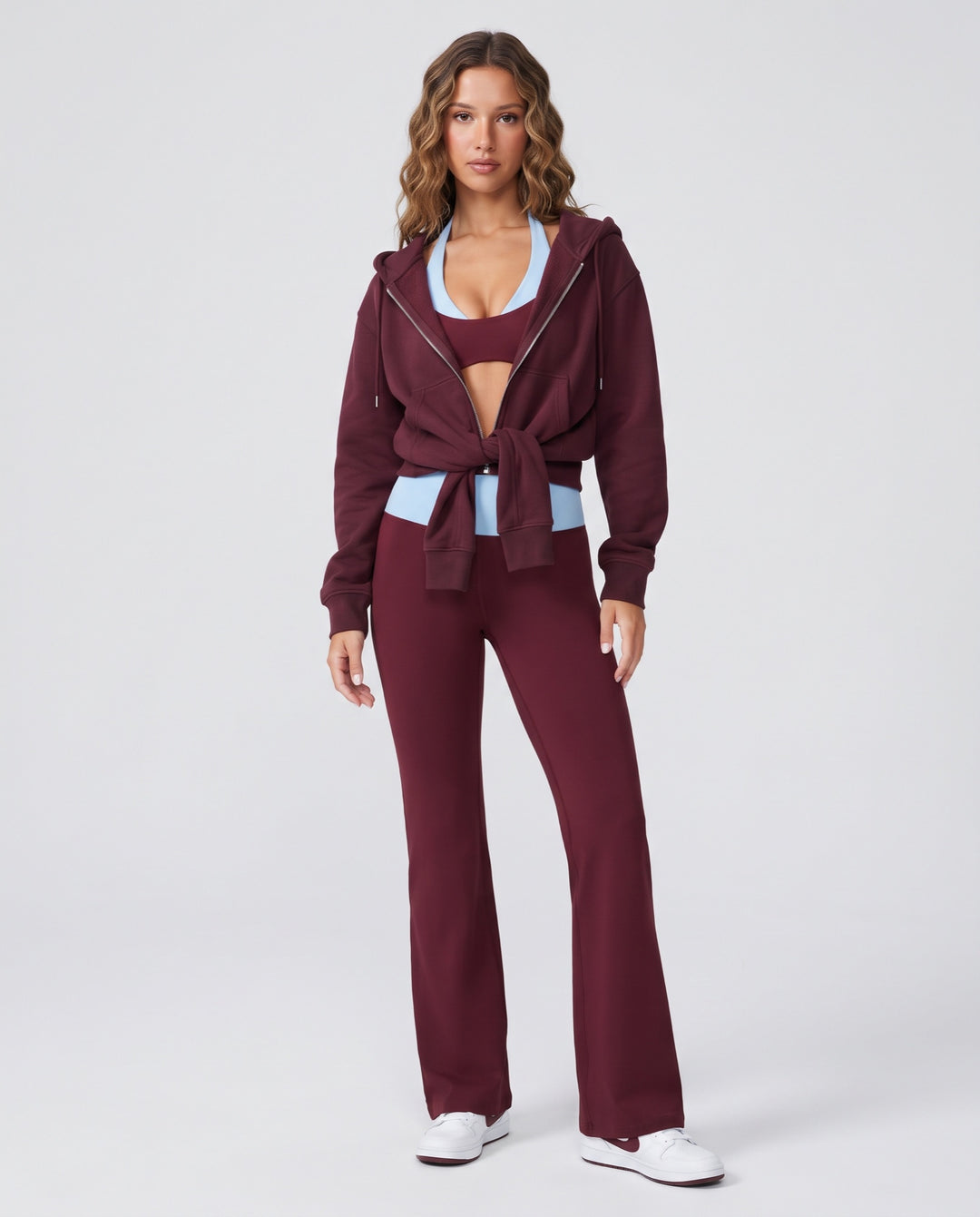 Color-Block Halter Workout Set - NOÉLLA