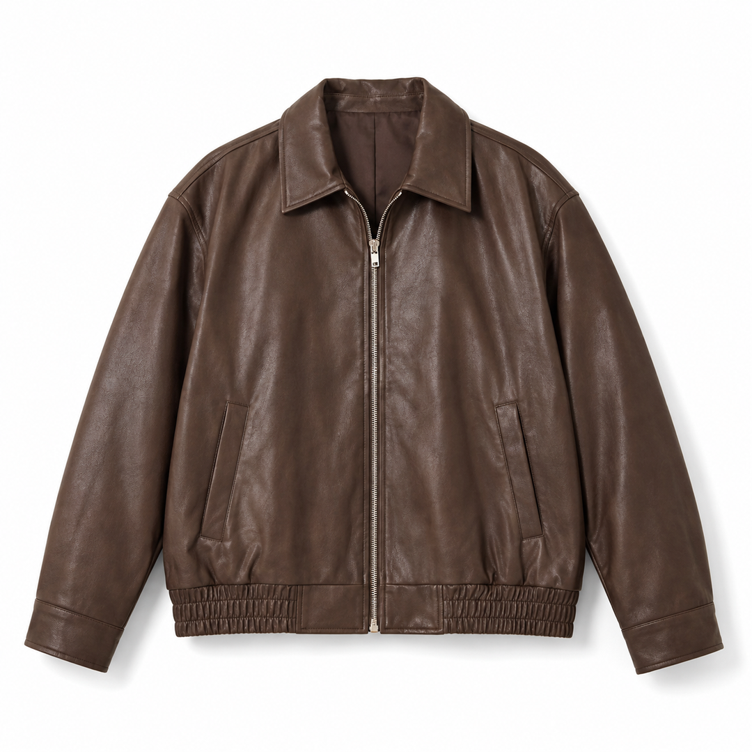 NOÉLLA Oversized Leather Jacket - NOÉLLA