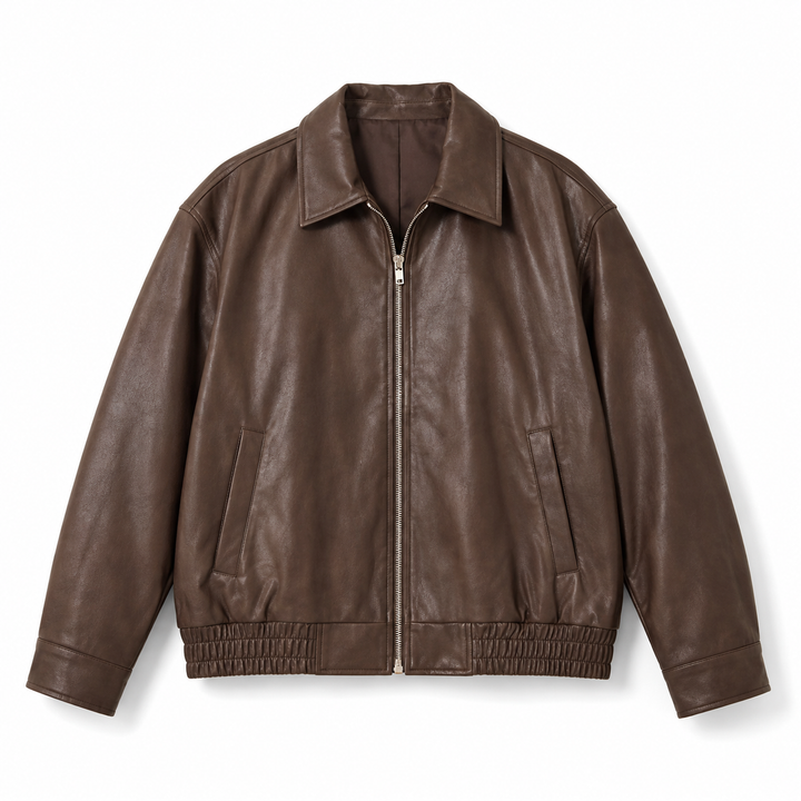 NOÉLLA Oversized Leather Jacket - NOÉLLA
