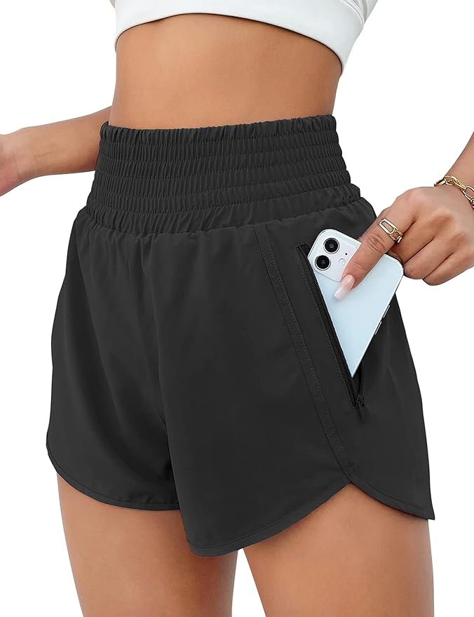 High Waisted Running Short With Pockets