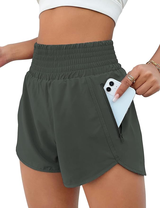 High Waisted Running Short With Pockets