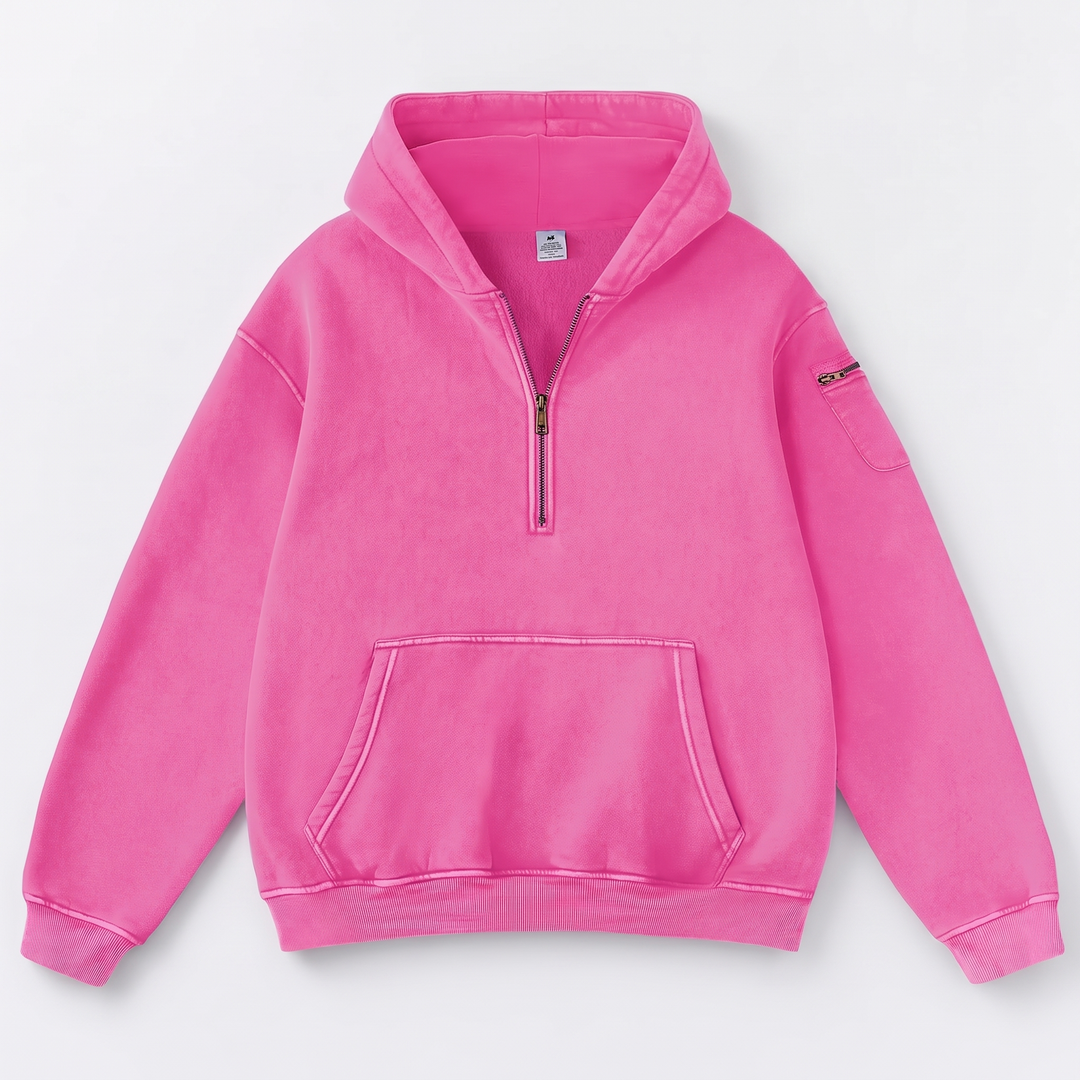 NOÉLLA Oversized Half Zip Hoodie