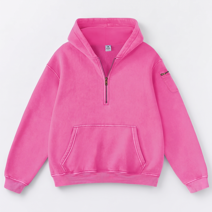 NOÉLLA Oversized Half Zip Hoodie