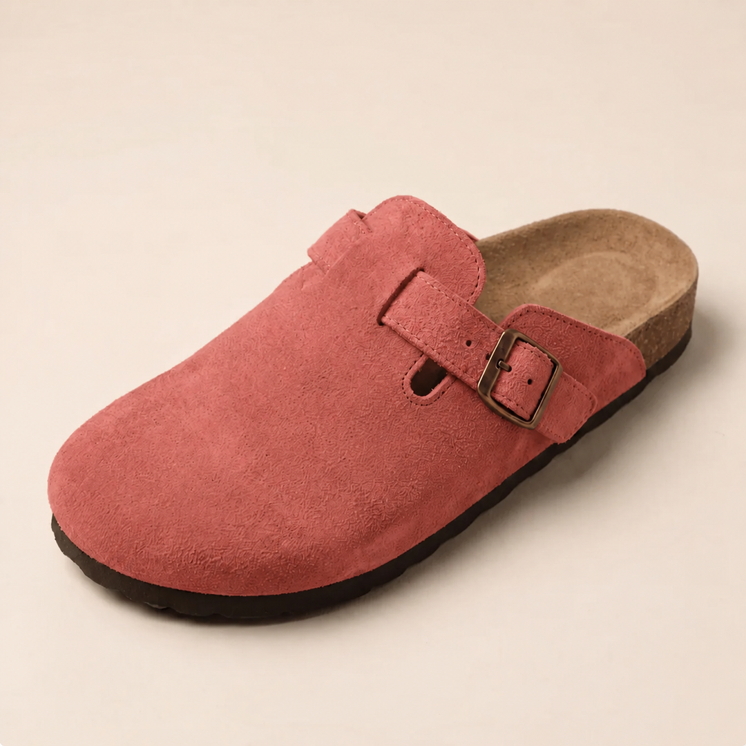 NOÉLLA Genuine Suede Clogs