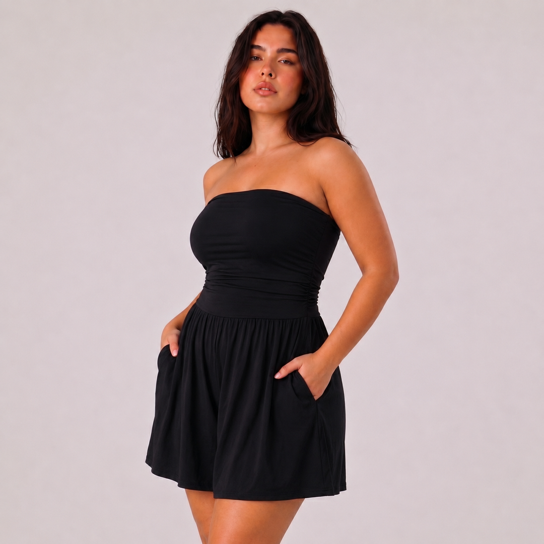 NOÉLLA Strapless Flowy Romper