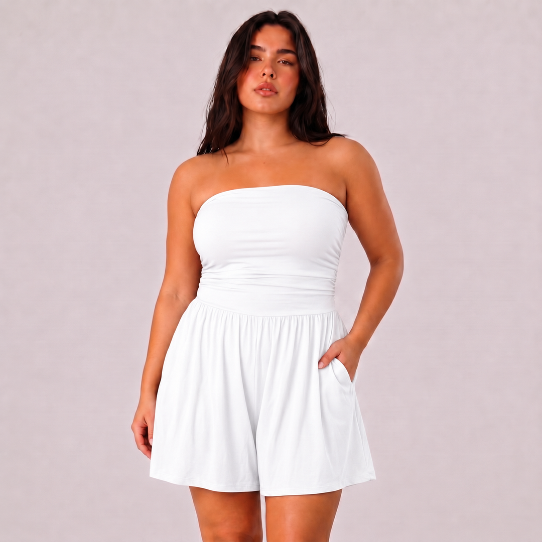 NOÉLLA Strapless Flowy Romper