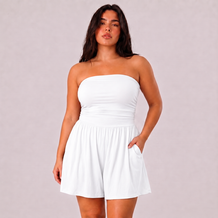 NOÉLLA Strapless Flowy Romper
