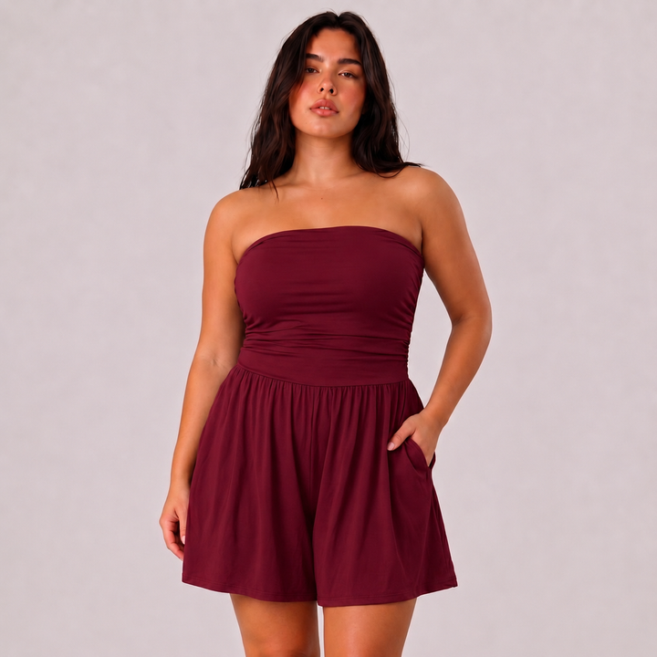 NOÉLLA Strapless Flowy Romper