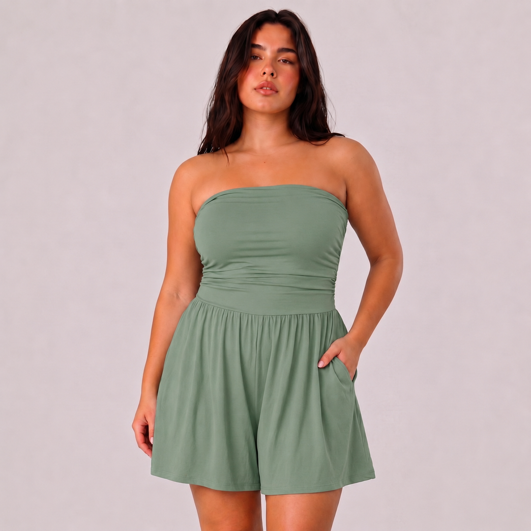 NOÉLLA Strapless Flowy Romper