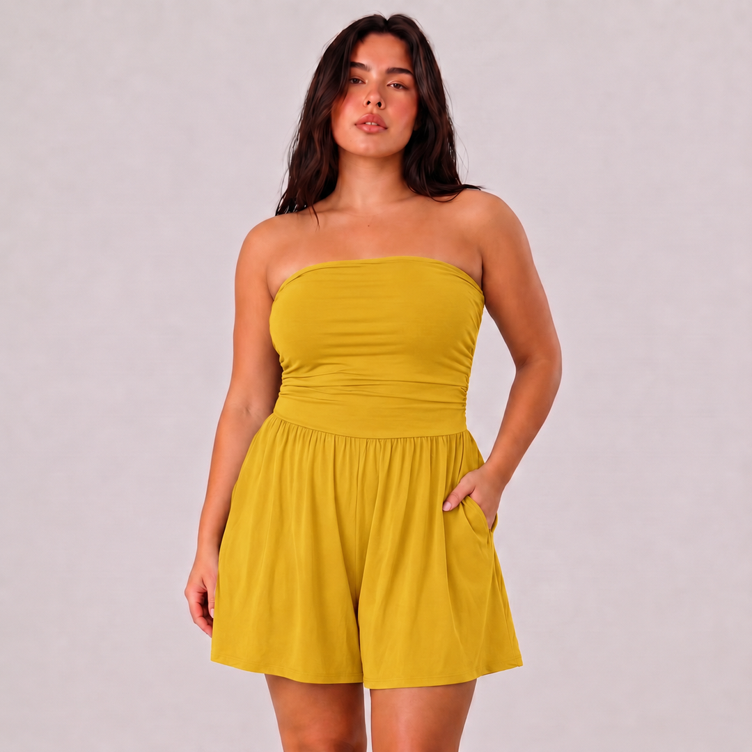 NOÉLLA Strapless Flowy Romper