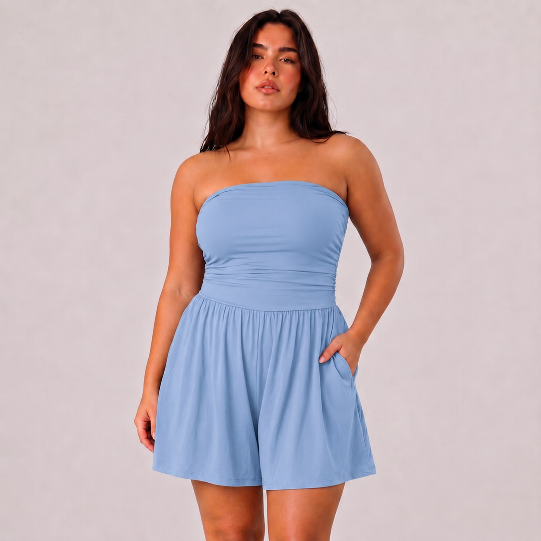 NOÉLLA Strapless Flowy Romper