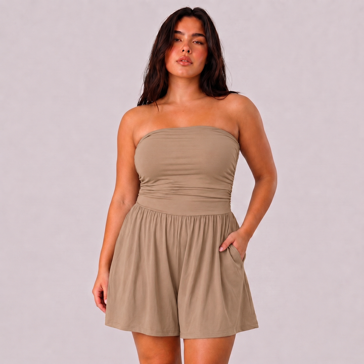 NOÉLLA Strapless Flowy Romper