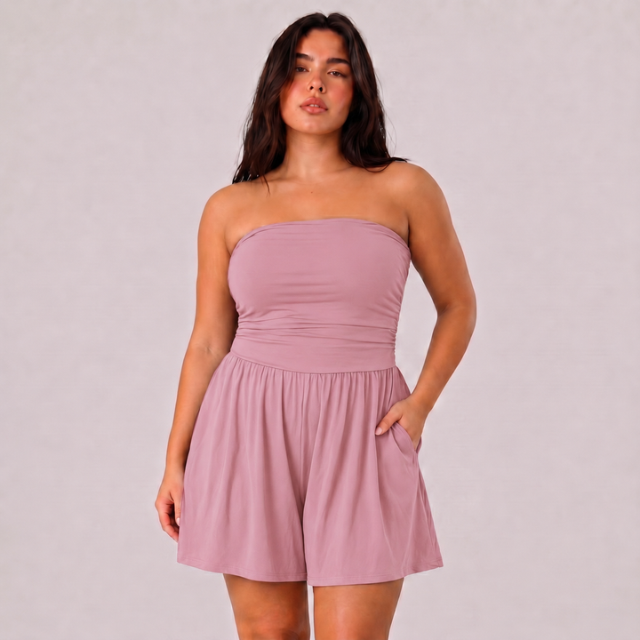 NOÉLLA Strapless Flowy Romper