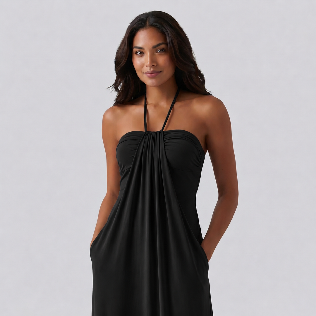 NOÉLLA Halter Maxi Dress