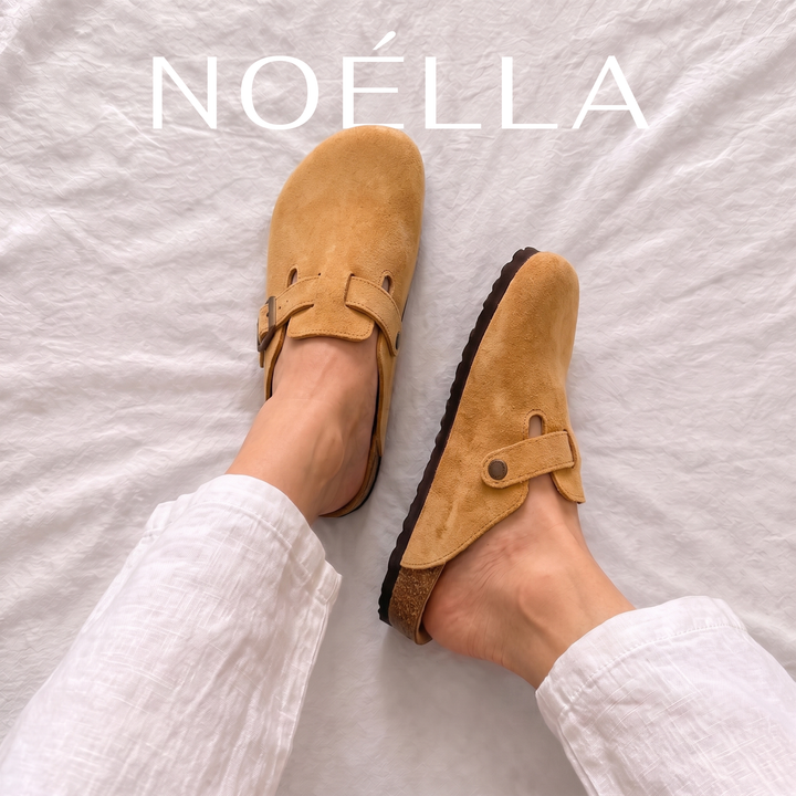 NOÉLLA Genuine Suede Clogs
