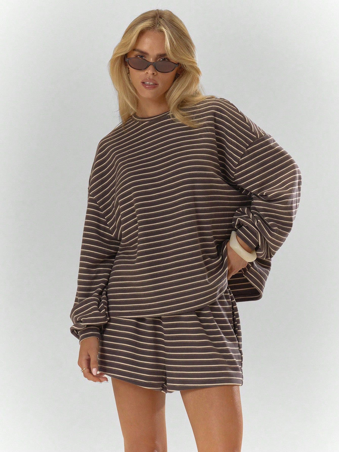 The Oversized Striped Set