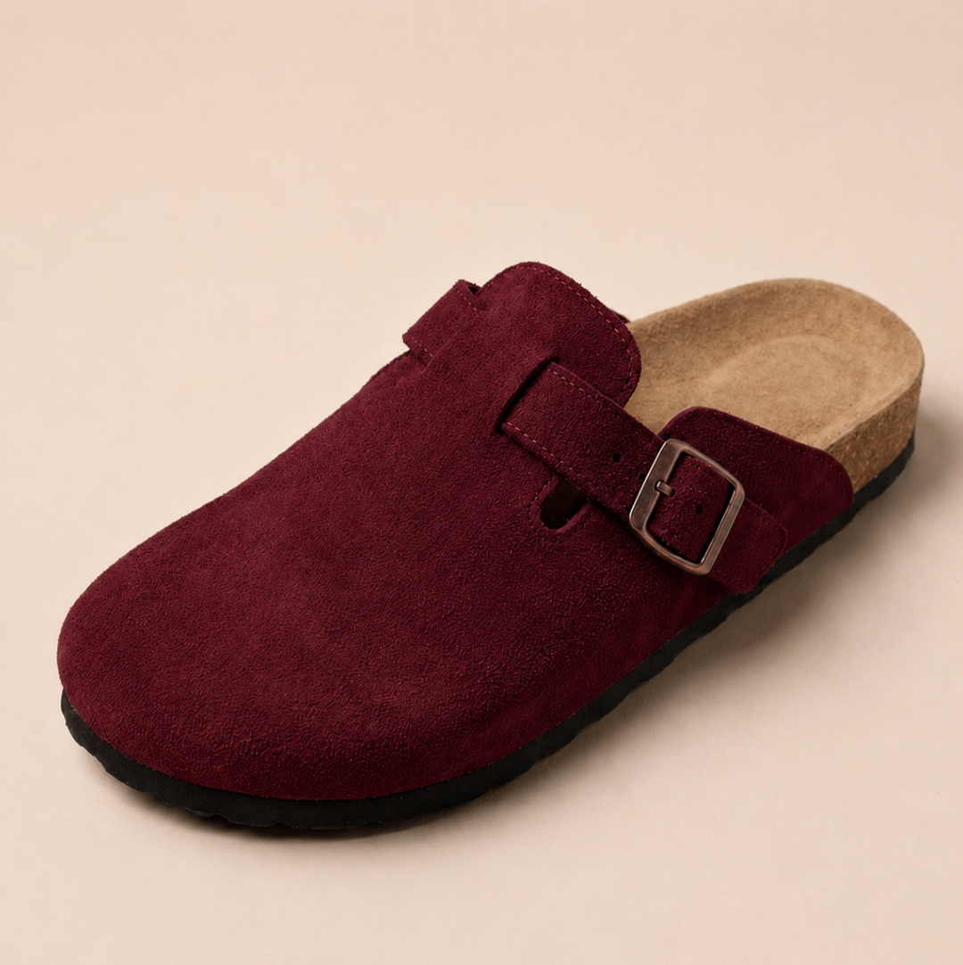 NOÉLLA Genuine Suede Clogs