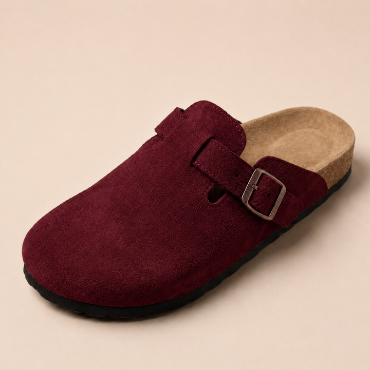 NOÉLLA Genuine Suede Clogs