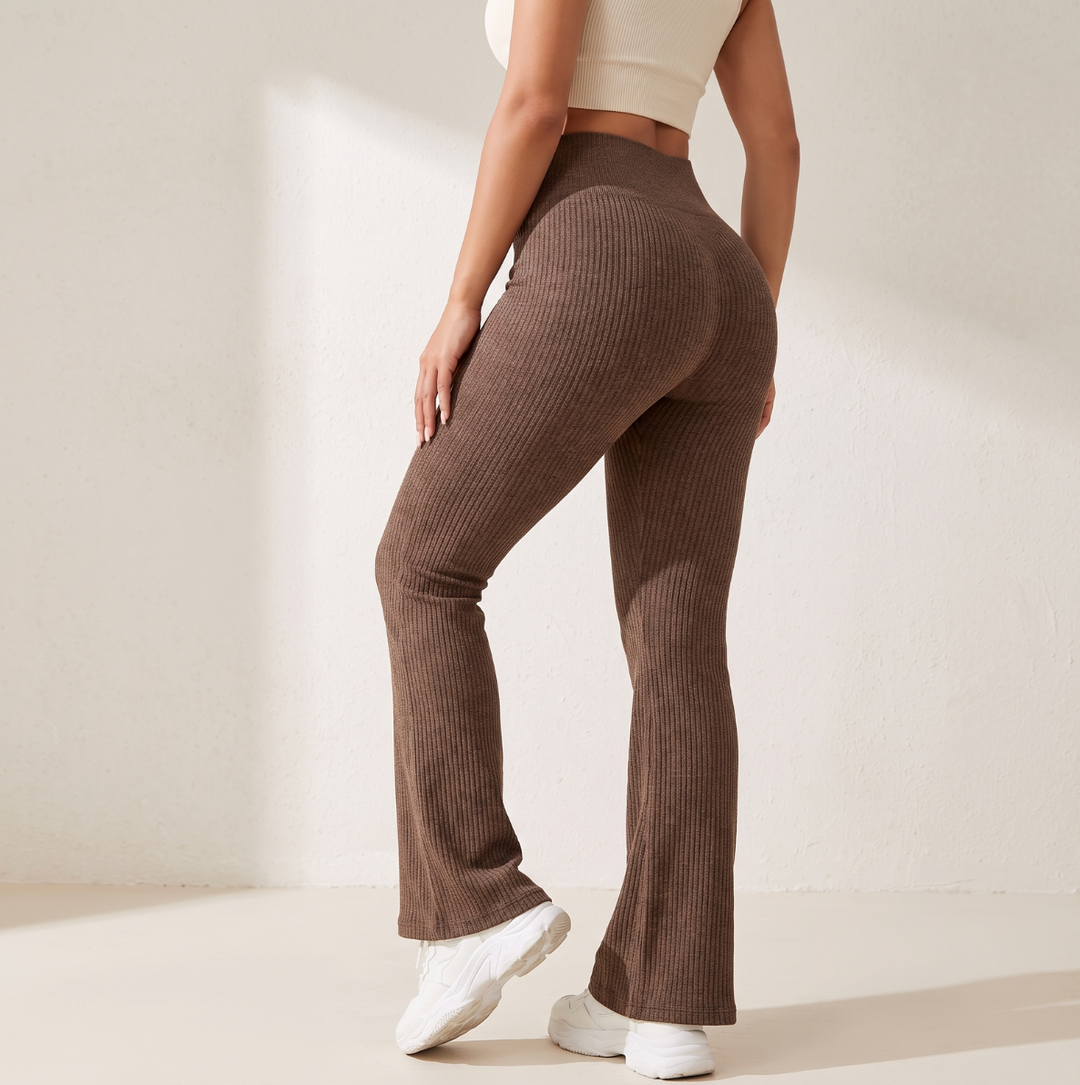 High Waisted Flared Leggings - NOÉLLA