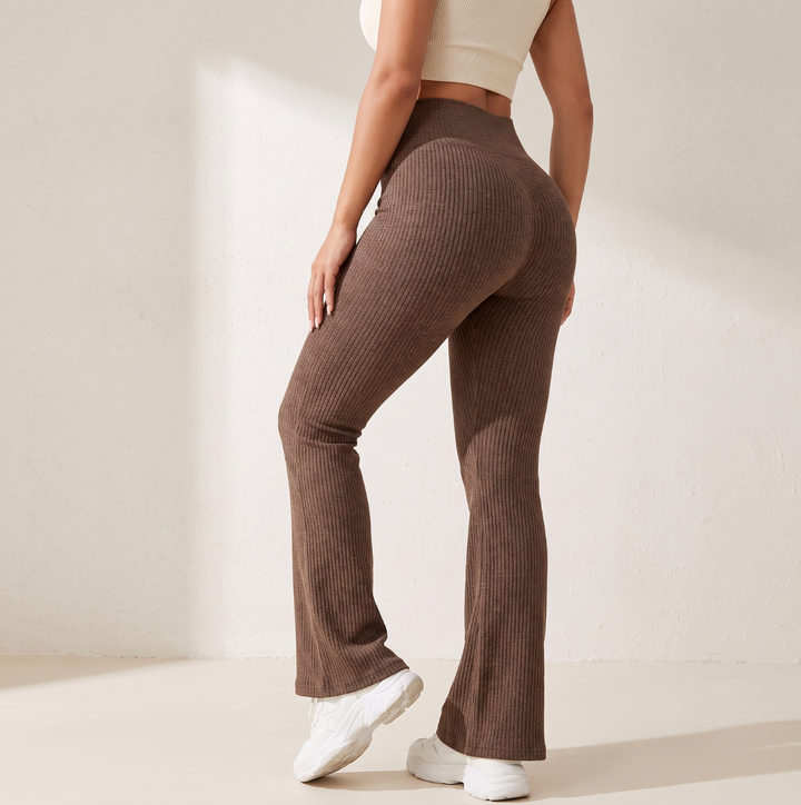 High Waisted Flared Leggings - NOÉLLA