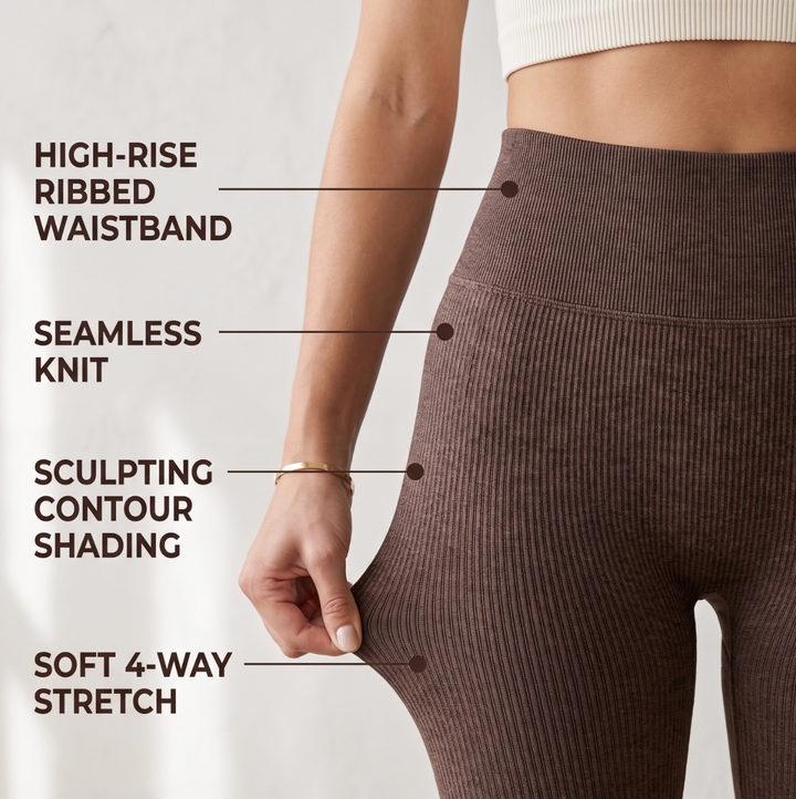 High Waisted Flared Leggings - NOÉLLA