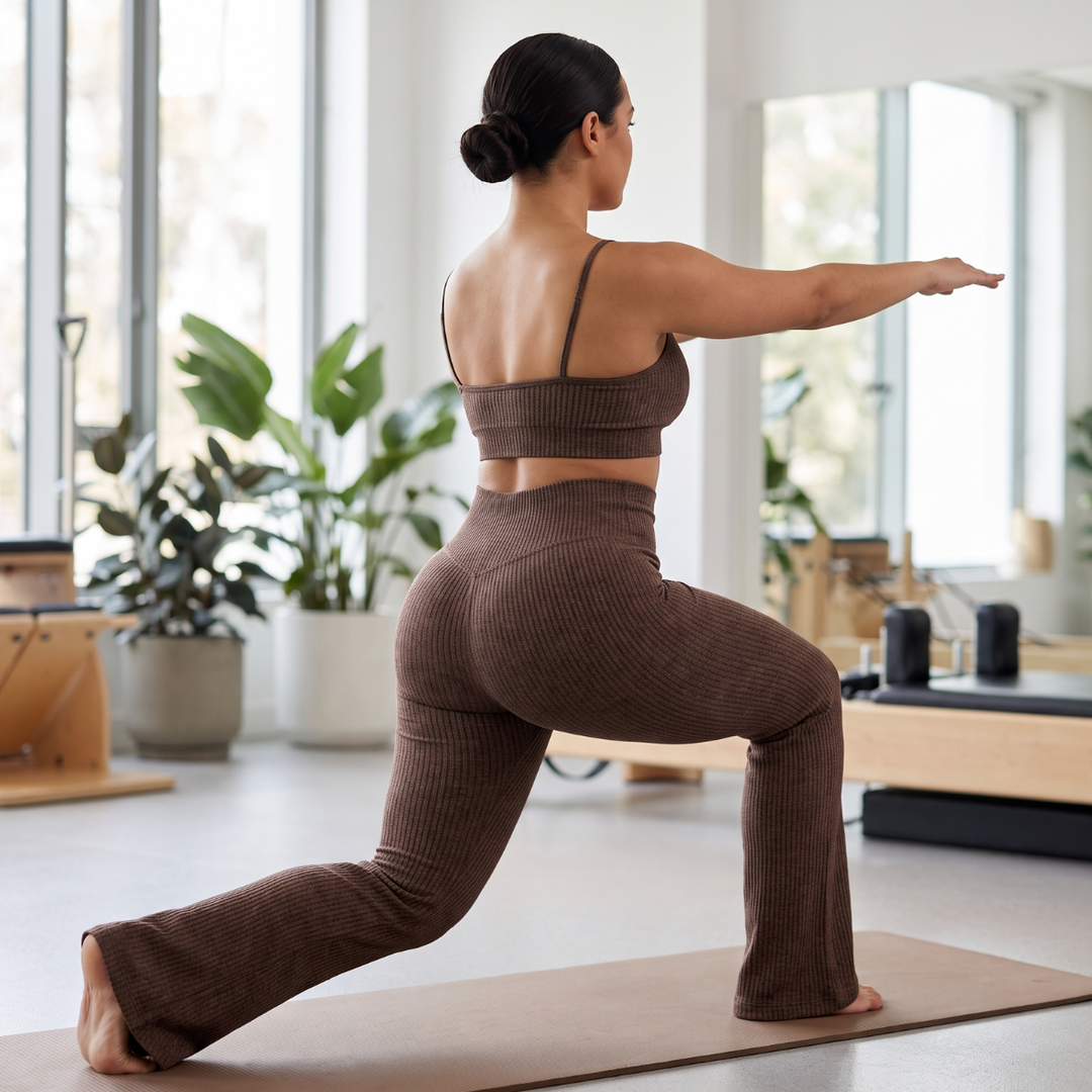 High Waisted Flared Leggings - NOÉLLA