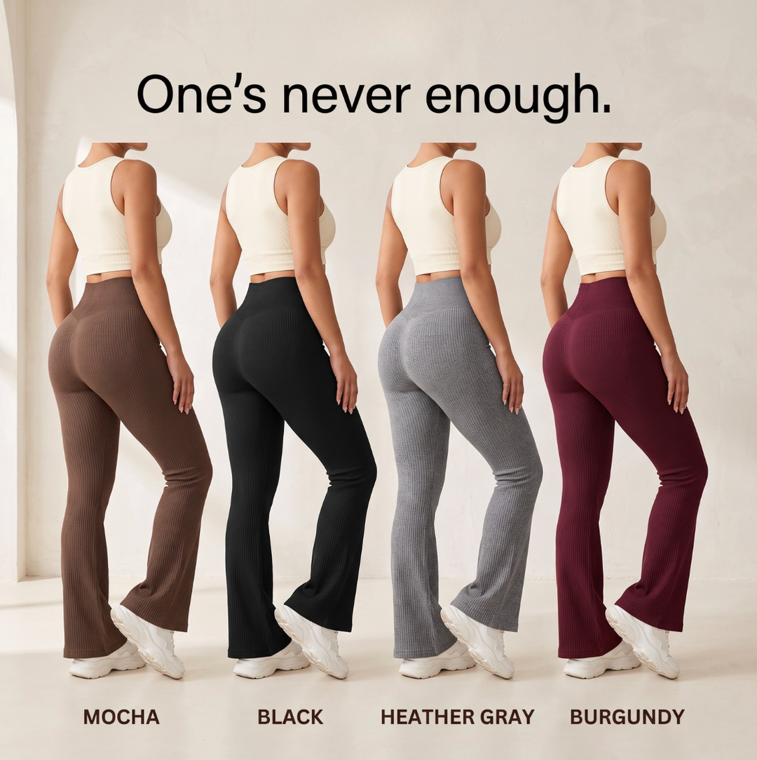 High Waisted Flared Leggings - NOÉLLA