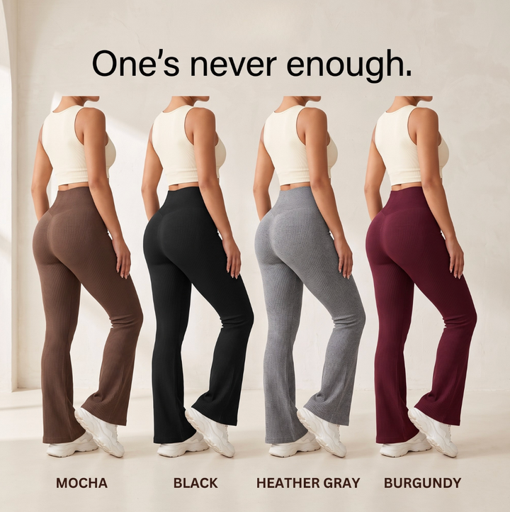 High Waisted Flared Leggings - NOÉLLA