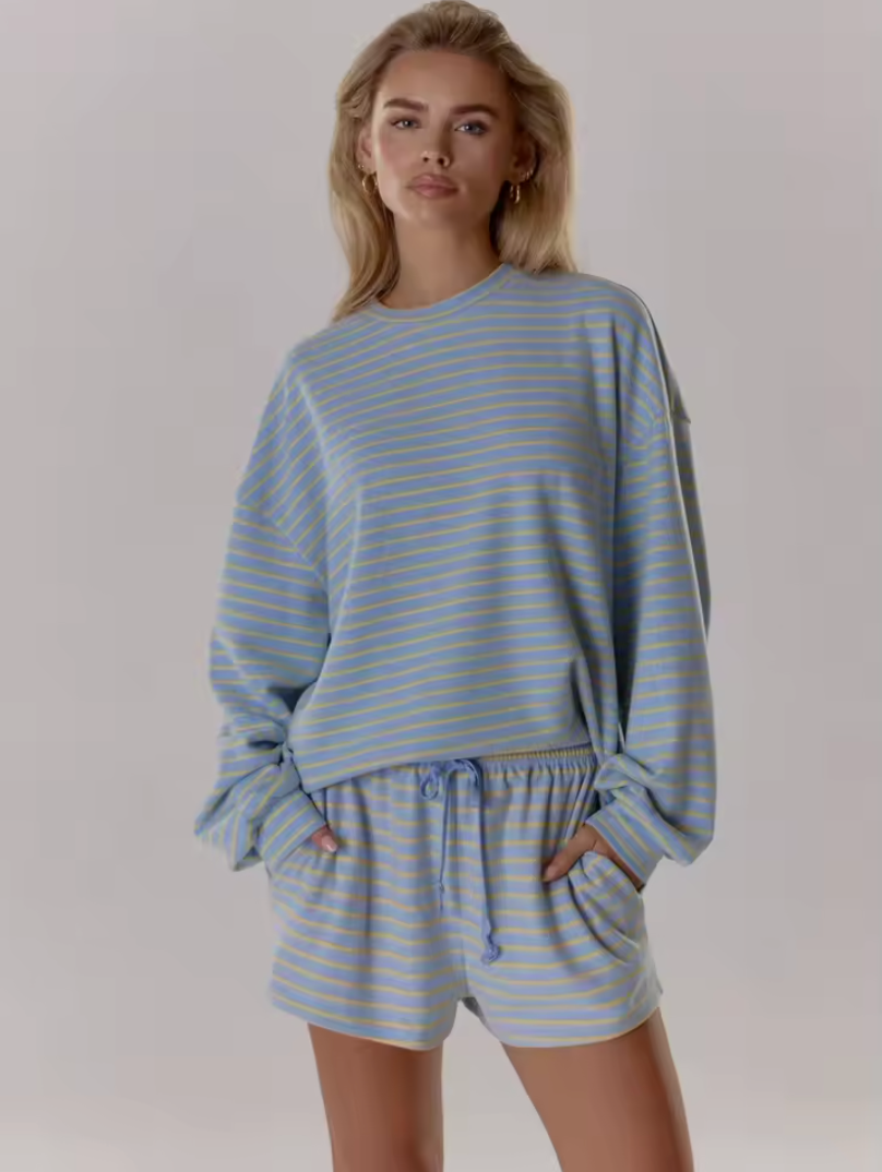 The Oversized Striped Set