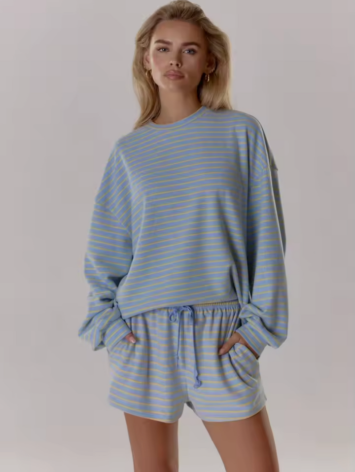 The Oversized Striped Set