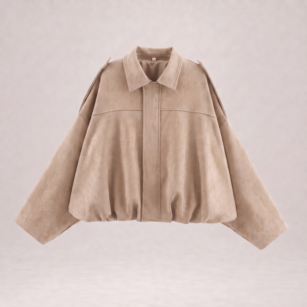 NOÉLLA Suede Bomber Jacket