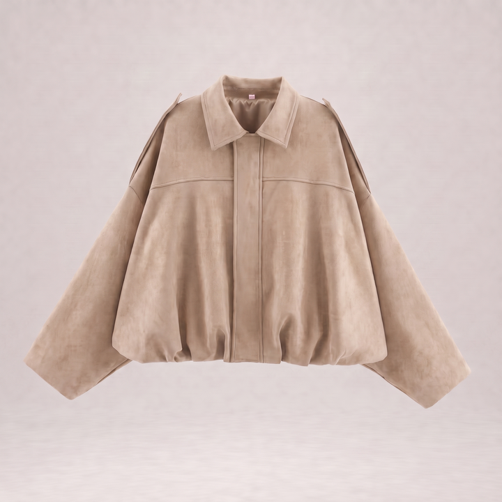 NOÉLLA Suede Bomber Jacket