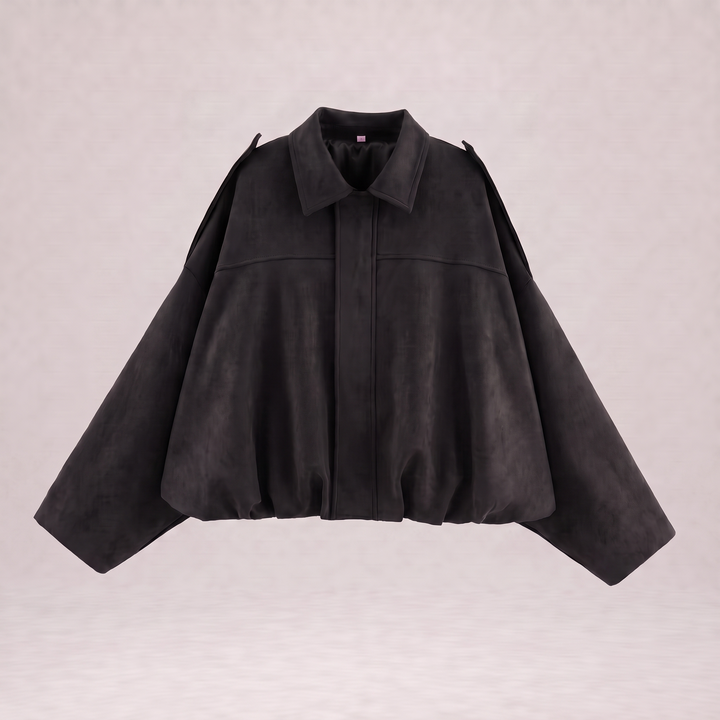 NOÉLLA Suede Bomber Jacket