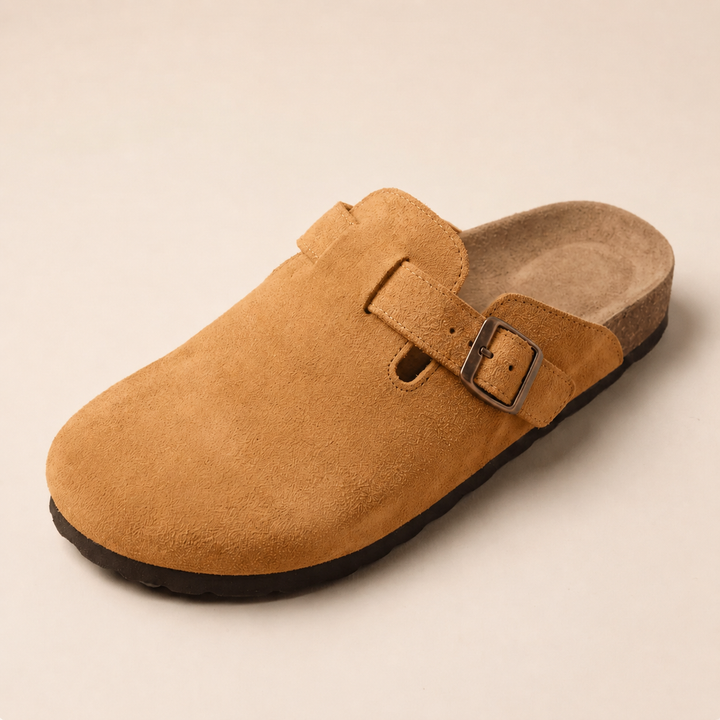 NOÉLLA Genuine Suede Clogs