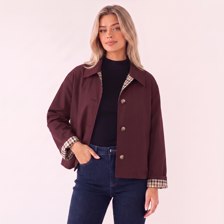 NOÉLLA Cropped Trench Coat