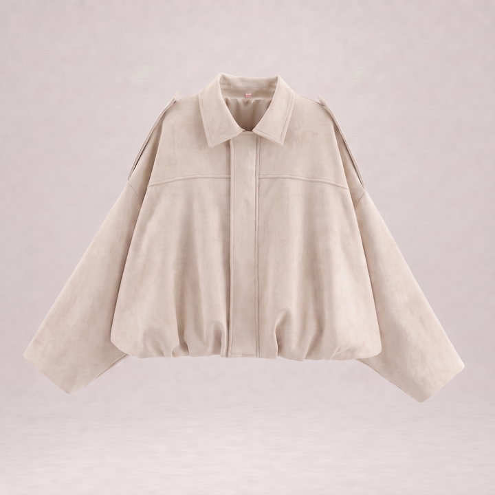 NOÉLLA Suede Bomber Jacket