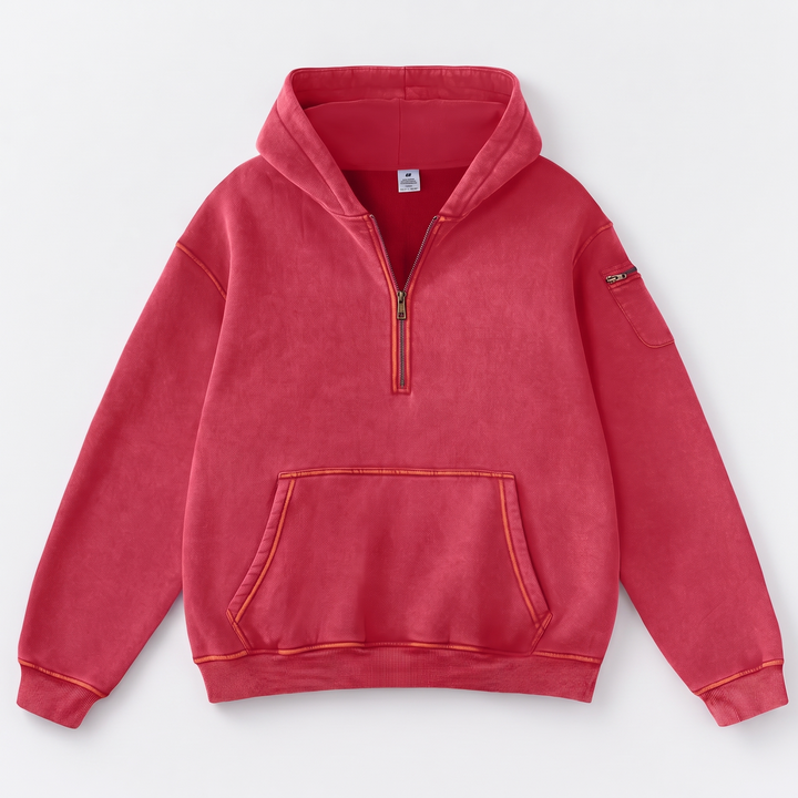 NOÉLLA Oversized Half Zip Hoodie