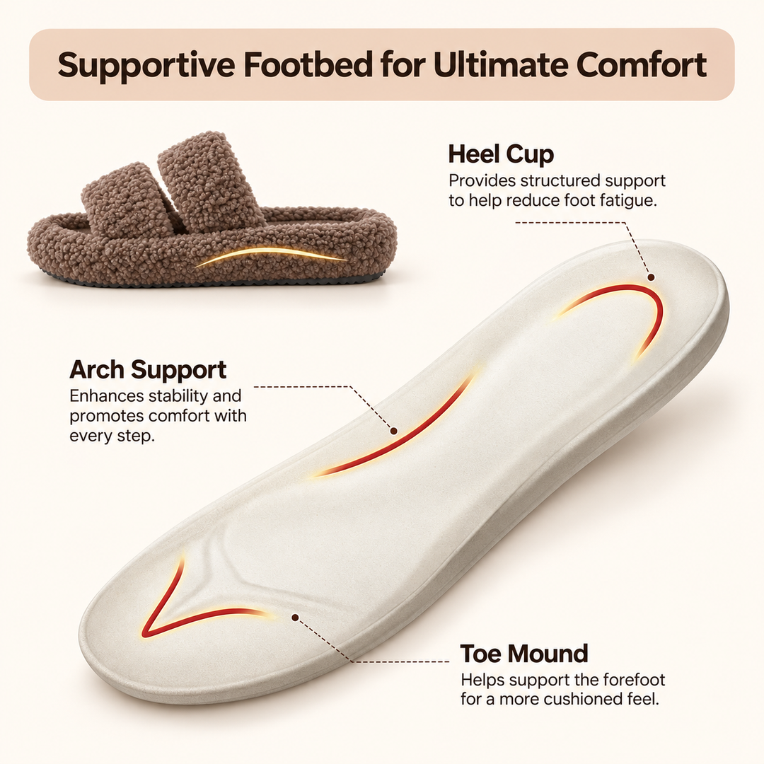 NOÉLLA Memory Foam Slippers With Arch Support