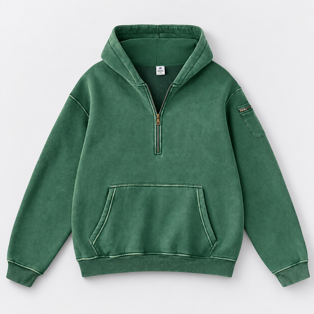 NOÉLLA Oversized Half Zip Hoodie