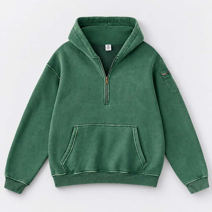 NOÉLLA Oversized Half Zip Hoodie