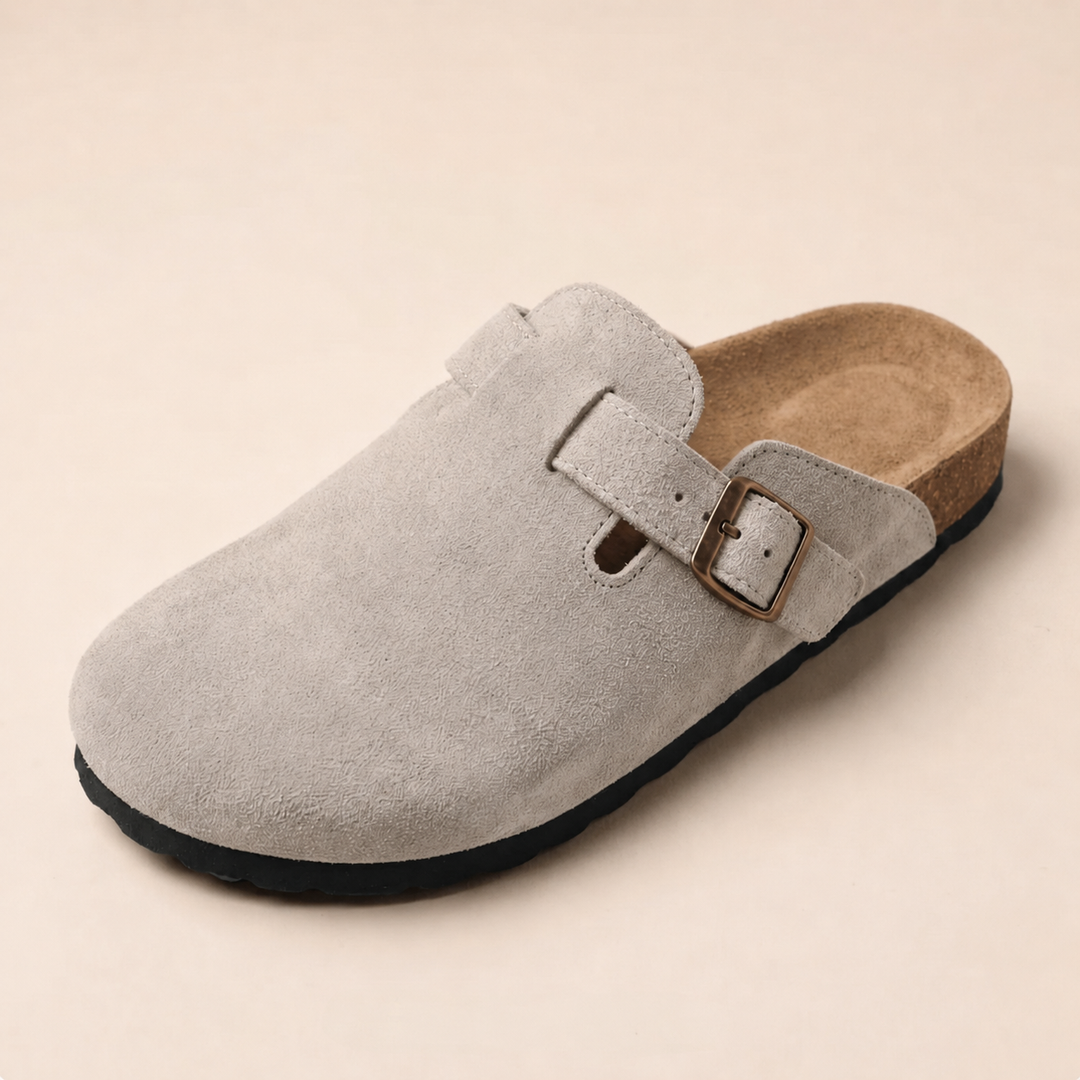 NOÉLLA Genuine Suede Clogs