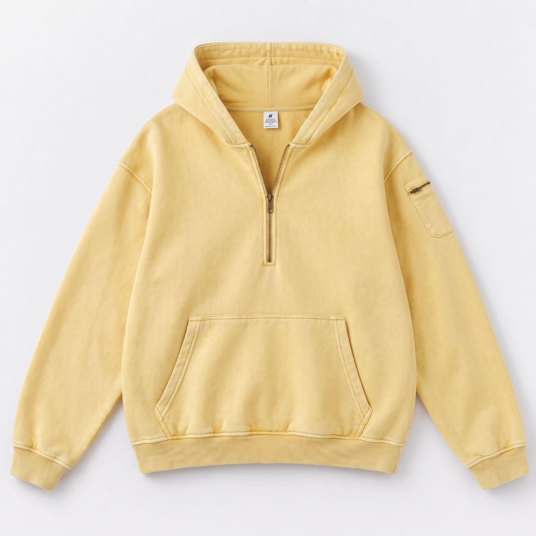NOÉLLA Oversized Half Zip Hoodie