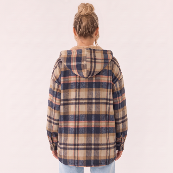 NOÉLLA Sherpa Flannel Hoodie