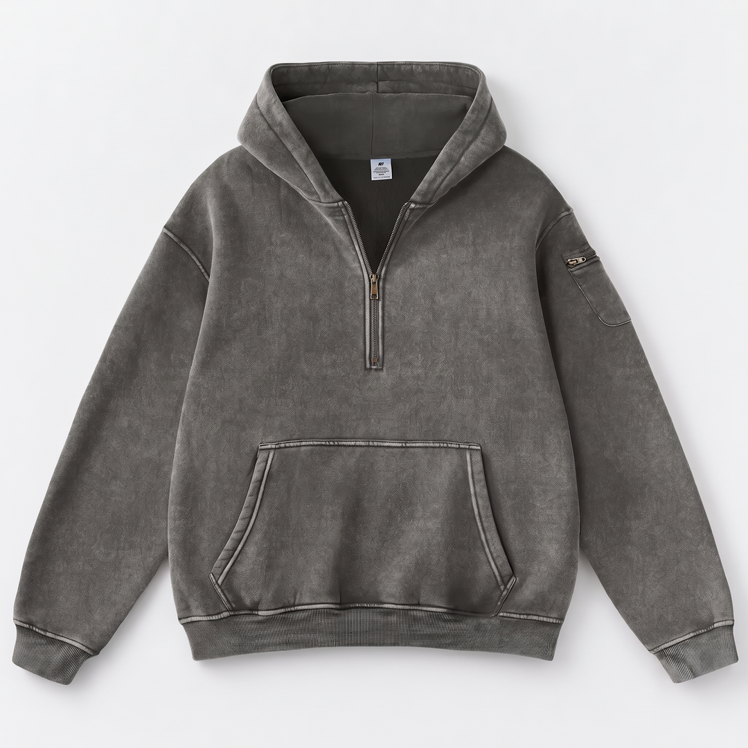 NOÉLLA Oversized Half Zip Hoodie