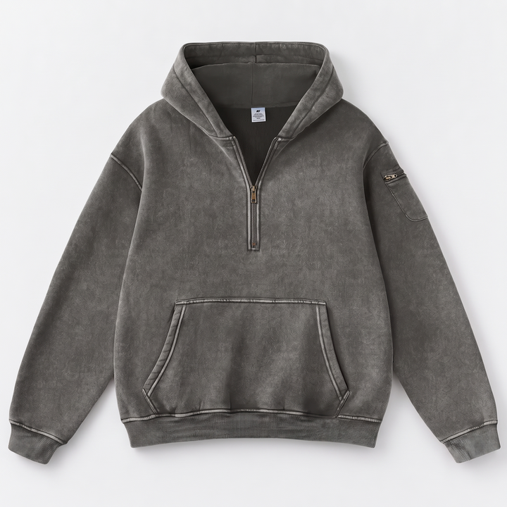 NOÉLLA Oversized Half Zip Hoodie