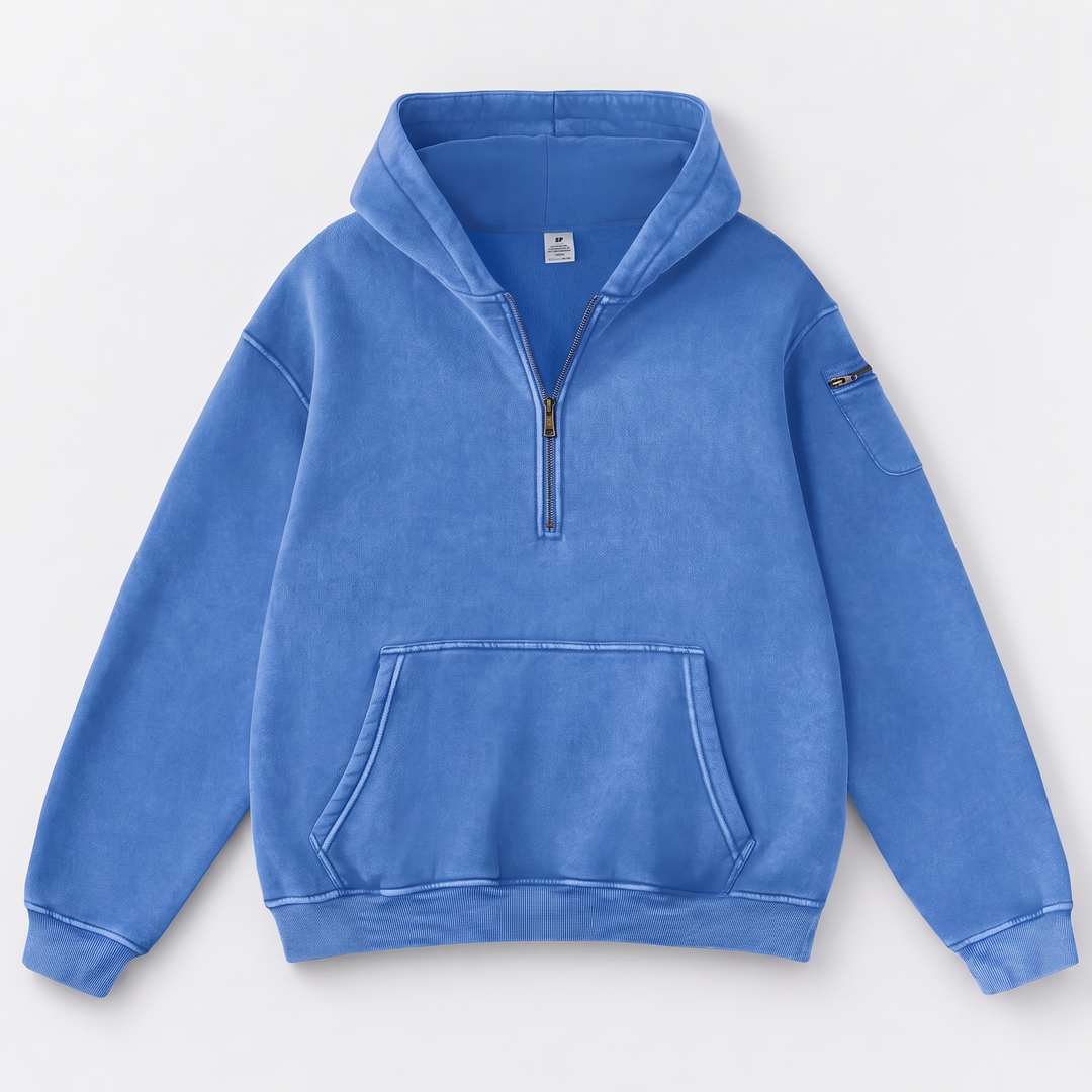 NOÉLLA Oversized Half Zip Hoodie