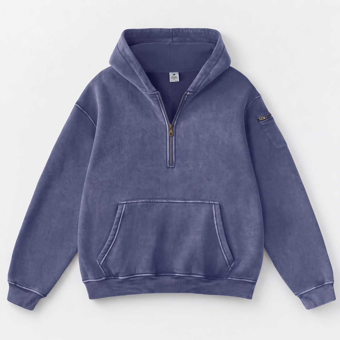 NOÉLLA Oversized Half Zip Hoodie