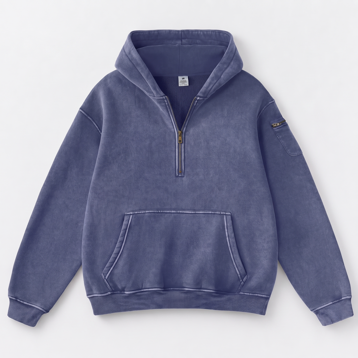 NOÉLLA Oversized Half Zip Hoodie