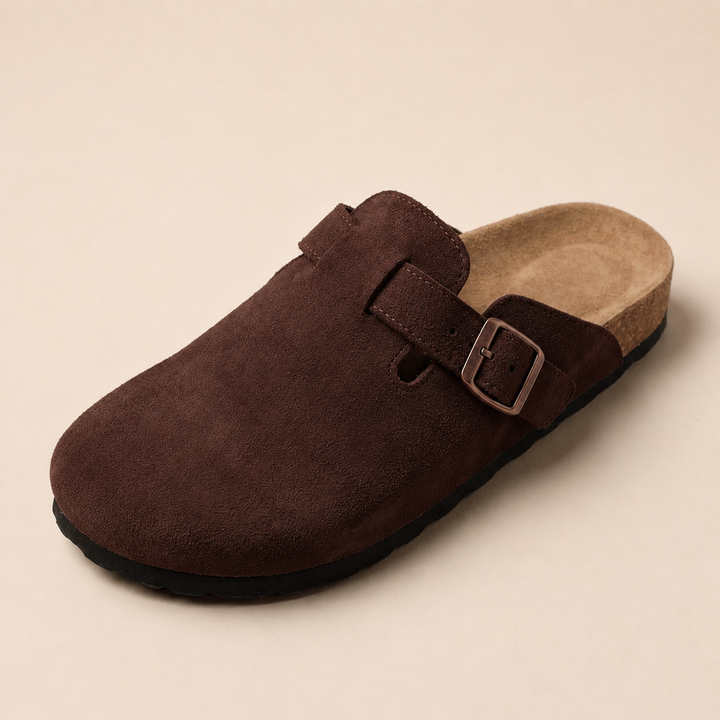 NOÉLLA Genuine Suede Clogs
